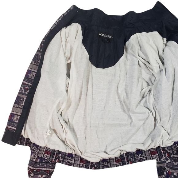 Vintage Geometric Aztec Print Windbreaker Jacket Size XL Nylon Zip Up Coat - Picture 7 of 10